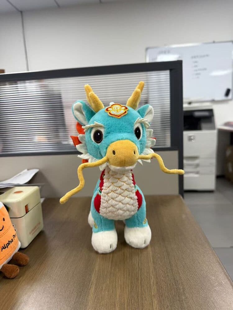 Custom blue robot mecha plush toy